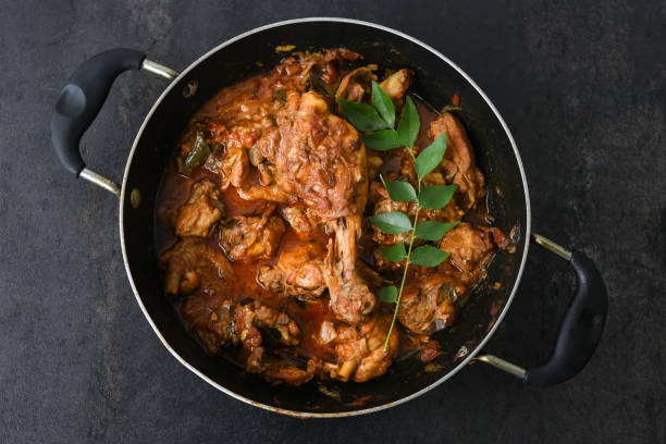 Spicy Chicken Karahi in wok