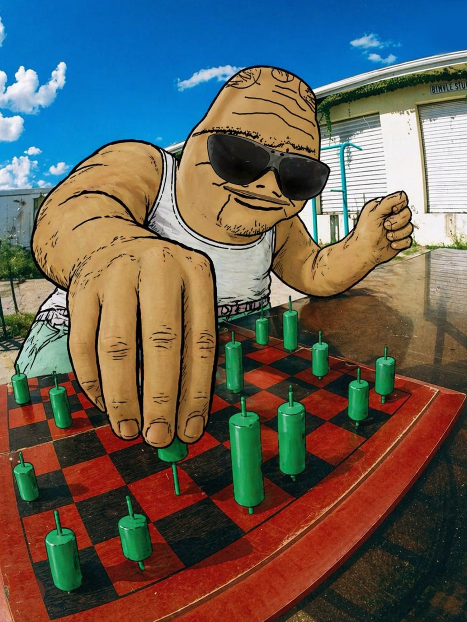 UNCGUY playing giant checkers