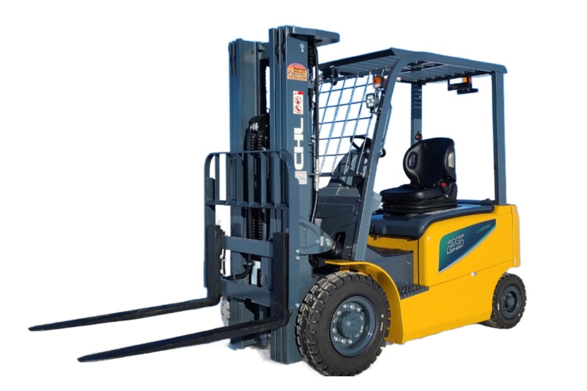 CHL CPD25 electric forklift with 5000 lb capacity available for warehouse rental in Houston Texas