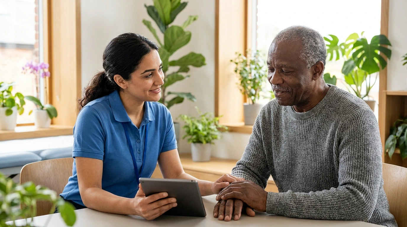 Doctor consulting with patient about chronic pain treatment options