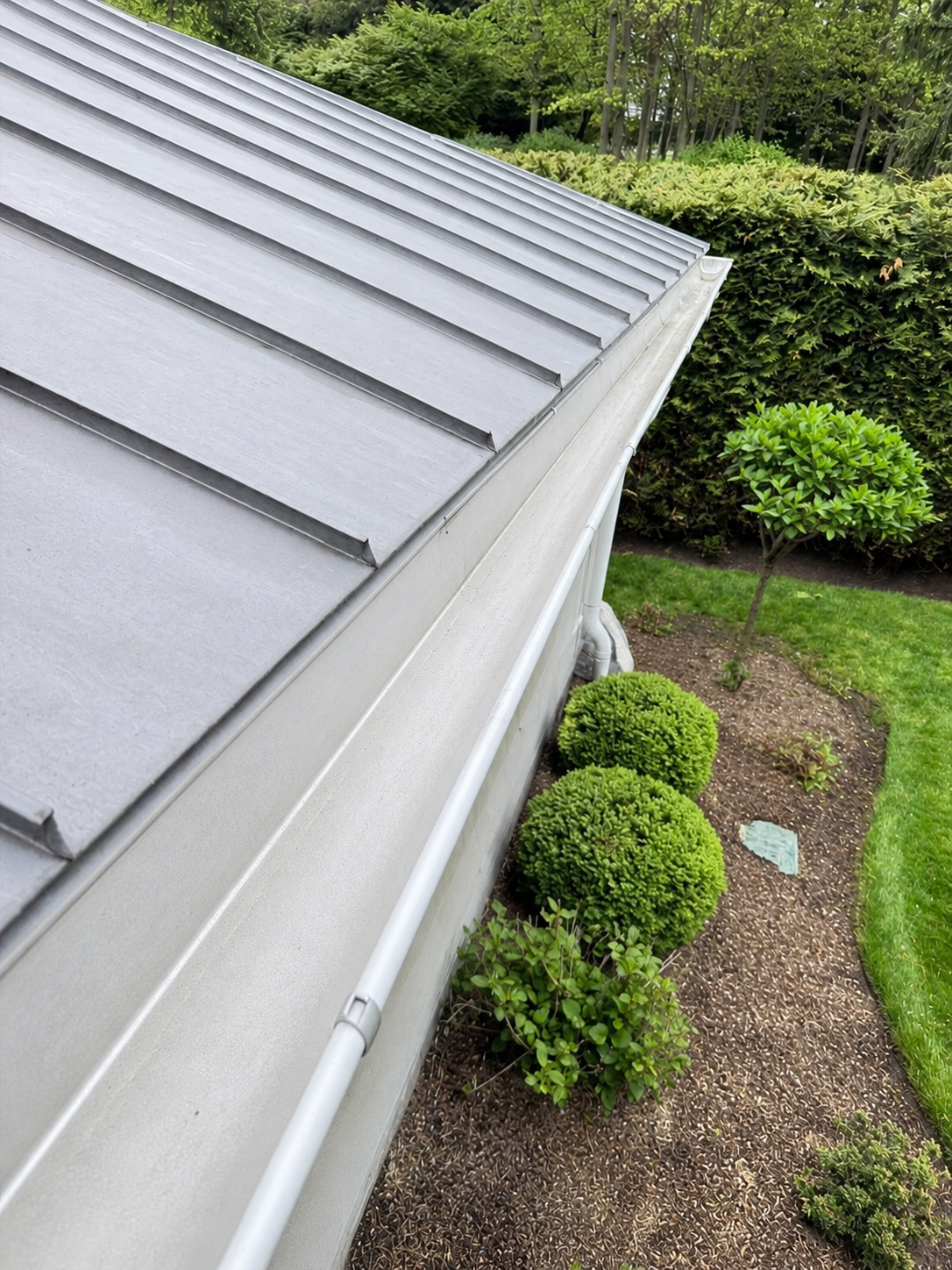 Clean gutter after debris removal