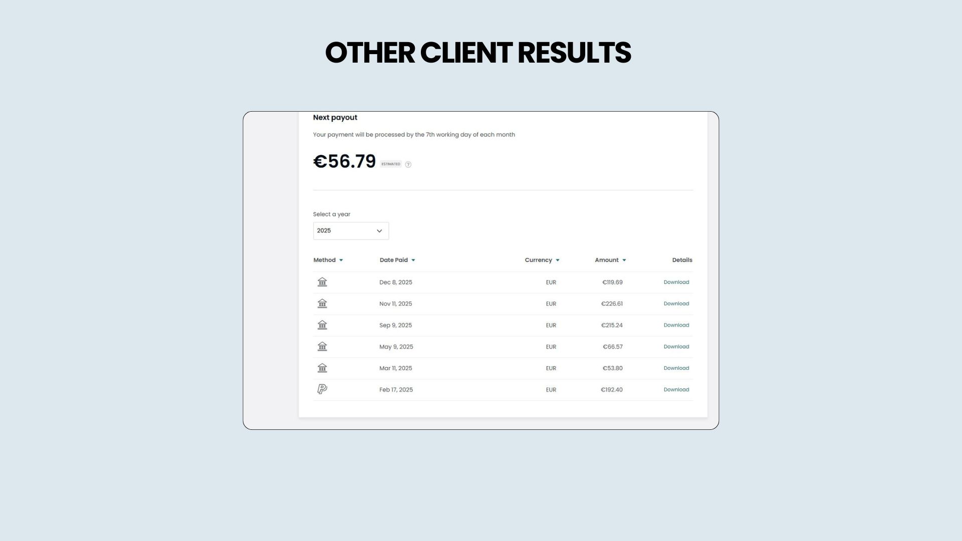 نتائج عميل نقل مطار