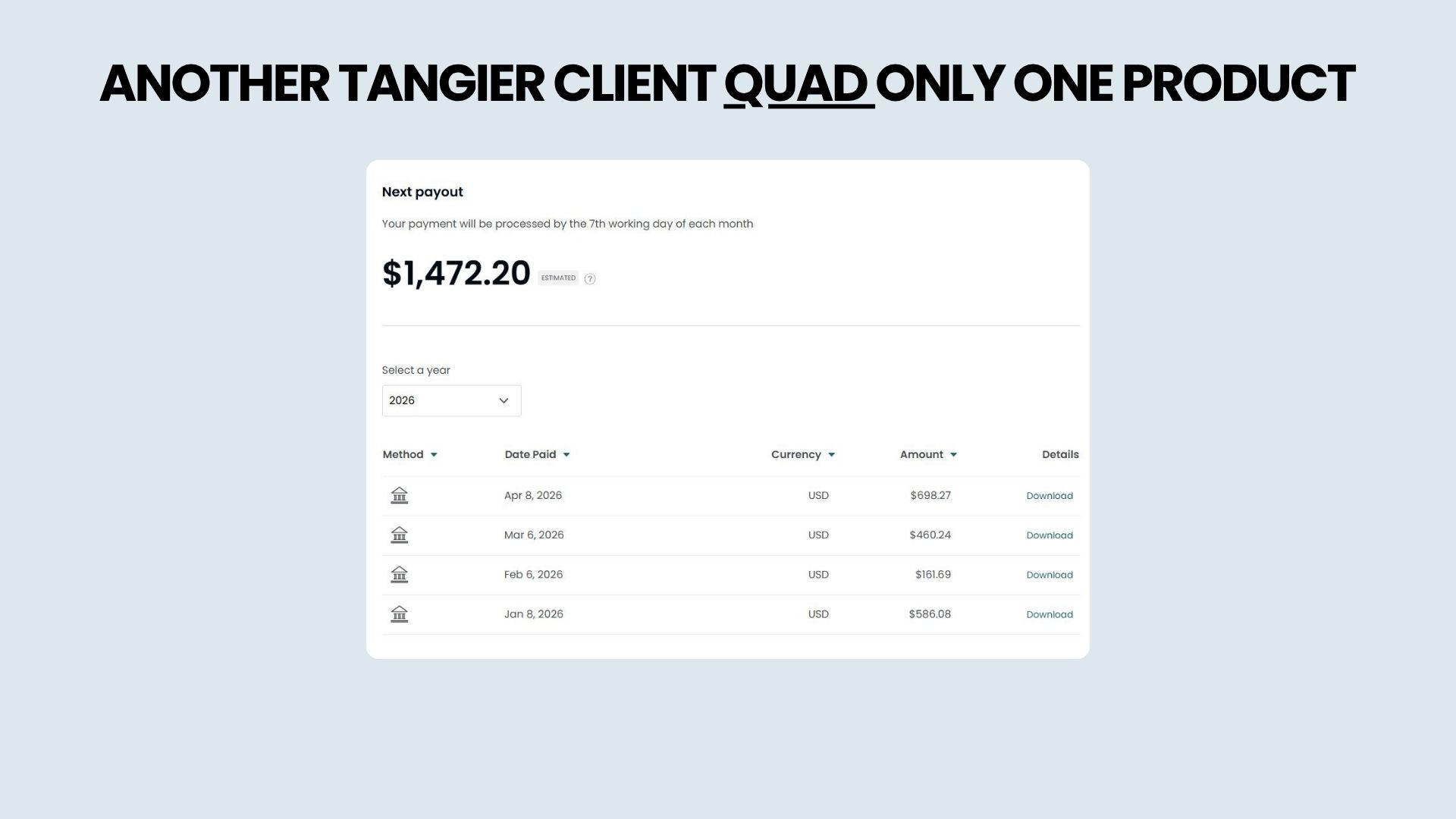 نتائج عميل كواد طنجة 2026