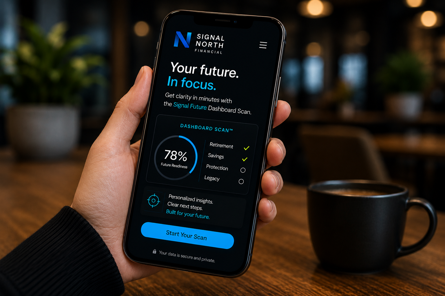 Mobile App Mockup - Product experience and Dashboard Scan interface