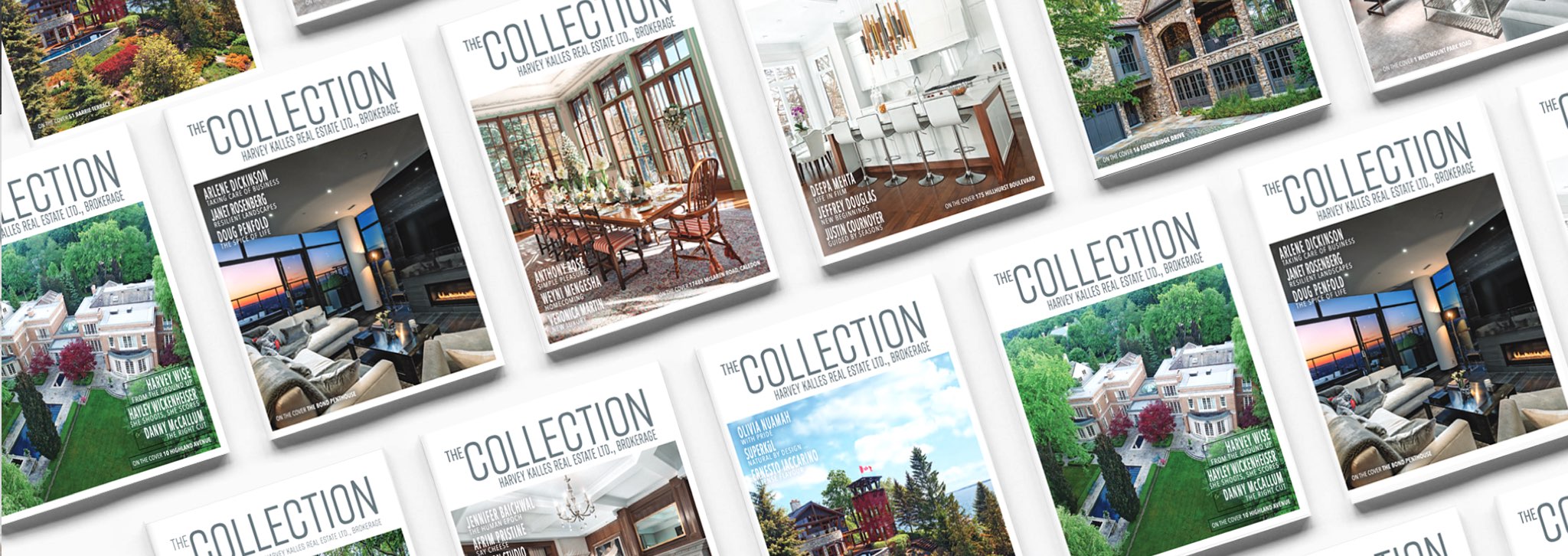 The Collection magazine covers collage