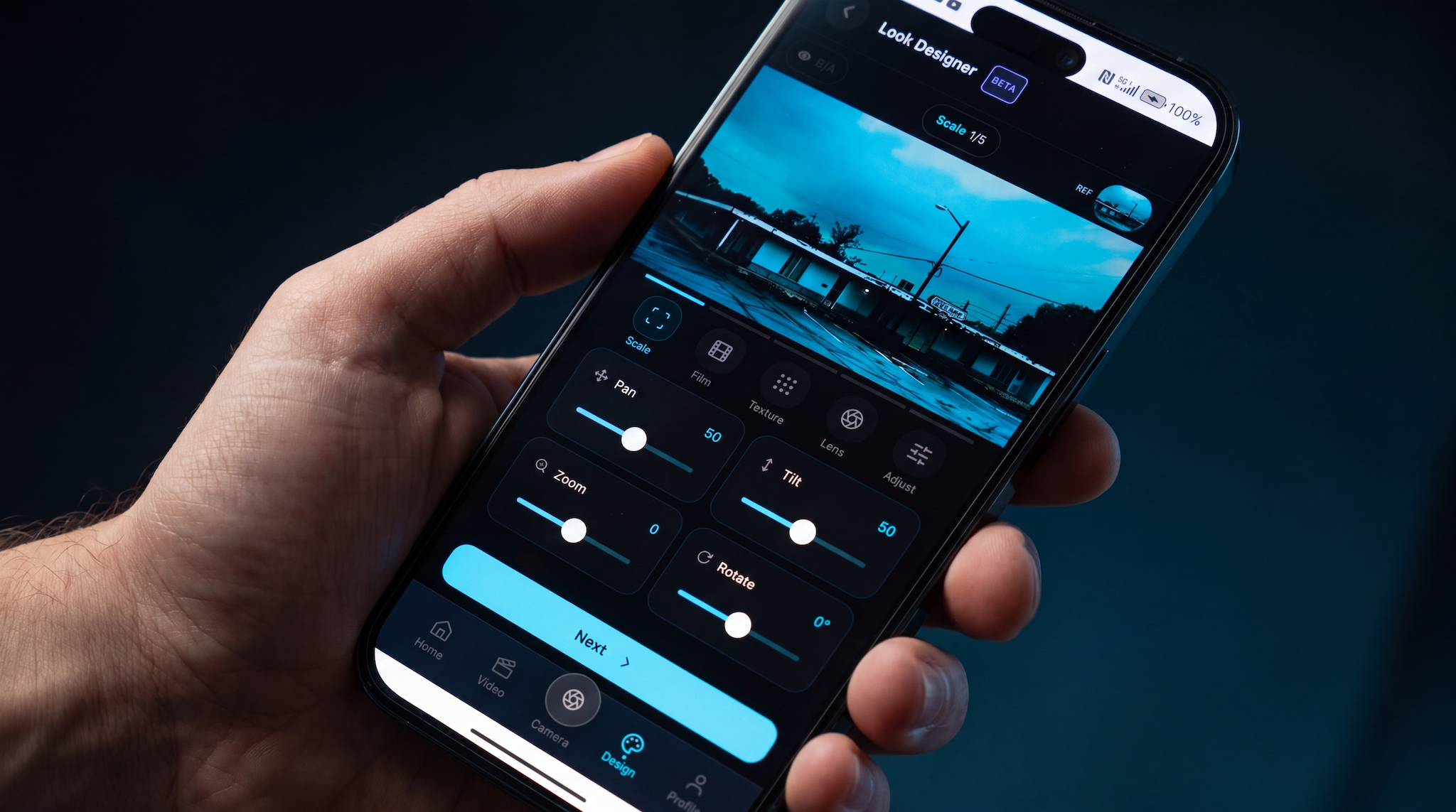 Colourlab AI Mobile Look Designer interface