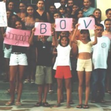 Willkommensfeier vor der Computerschule