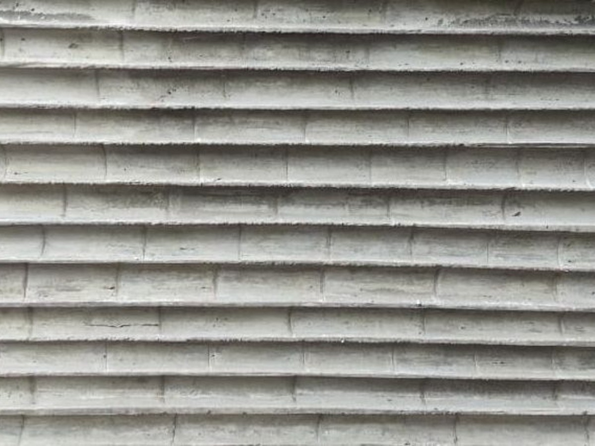 Fôrma de bambu horizontal para muro de concreto