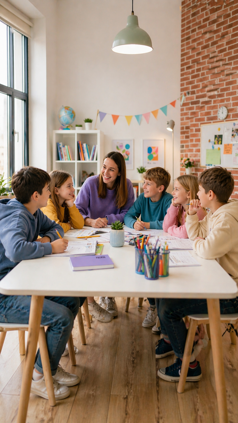 Nauczycielka prowadząca lekcję angielskiego