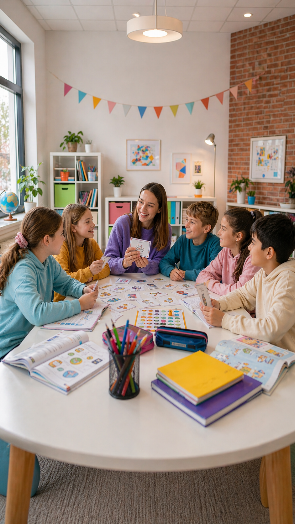 Nauczycielka z dziećmi