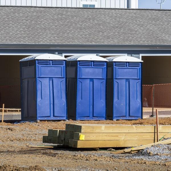 Portable toilets at a Sparks, Nevada construction site