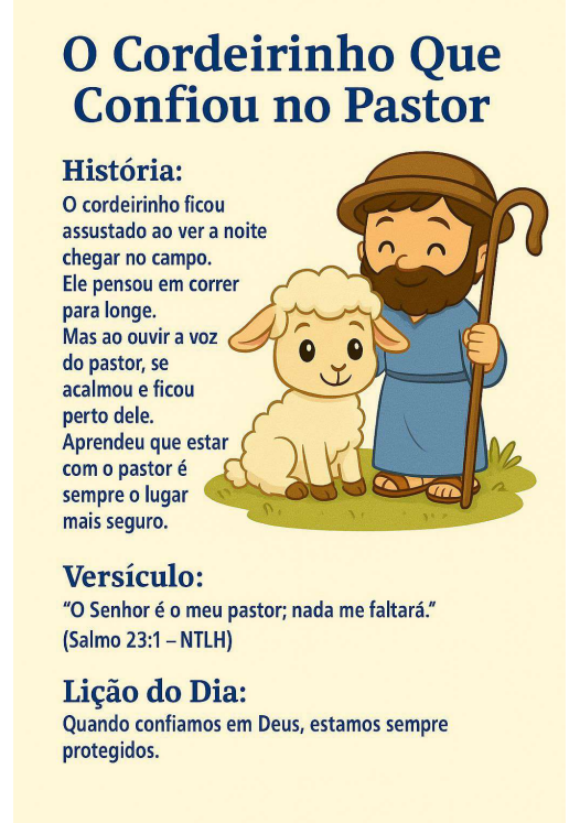 O Cordeirinho Que Confiou no Pastor