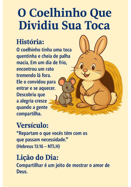O Coelhinho Que Dividiu Sua Toca
