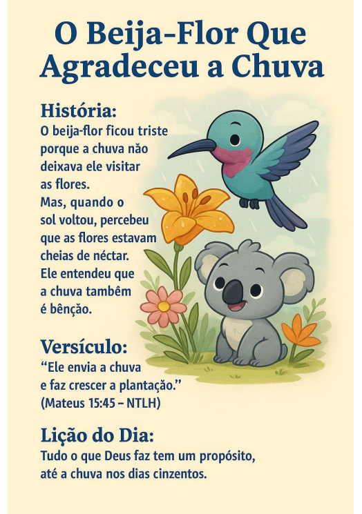 O Beija-Flor Que Agradeceu a Chuva