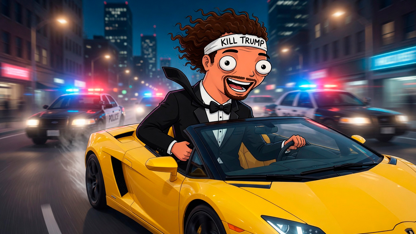 Cule in Lamborghini police chase