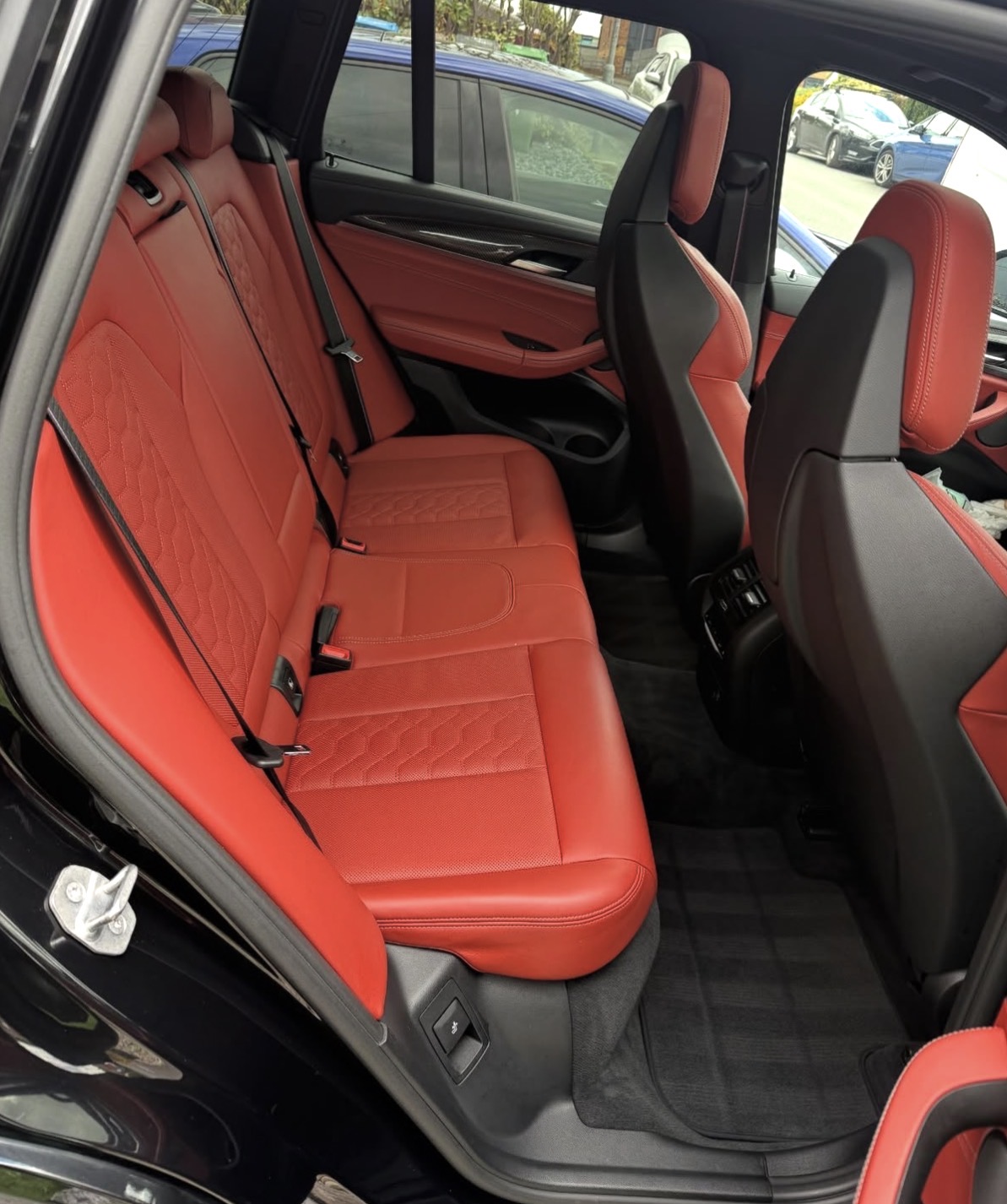 BMW X3 M Competition Red Leather Rear Seats