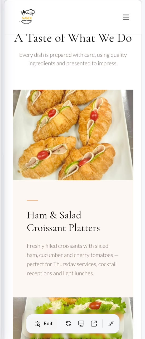 Chicken mayo croissant platter