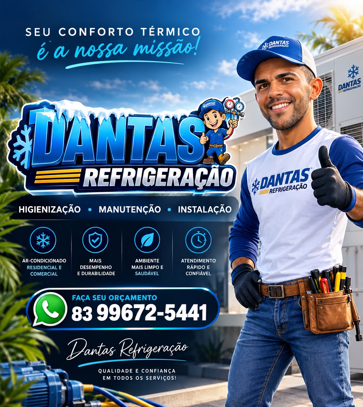 Técnico da Dantas Refrigeração