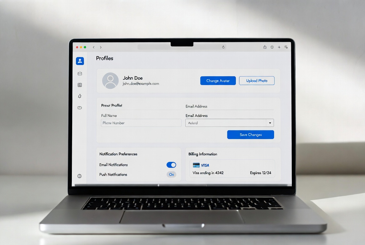 Dashboard UI - Profile Settings Page
