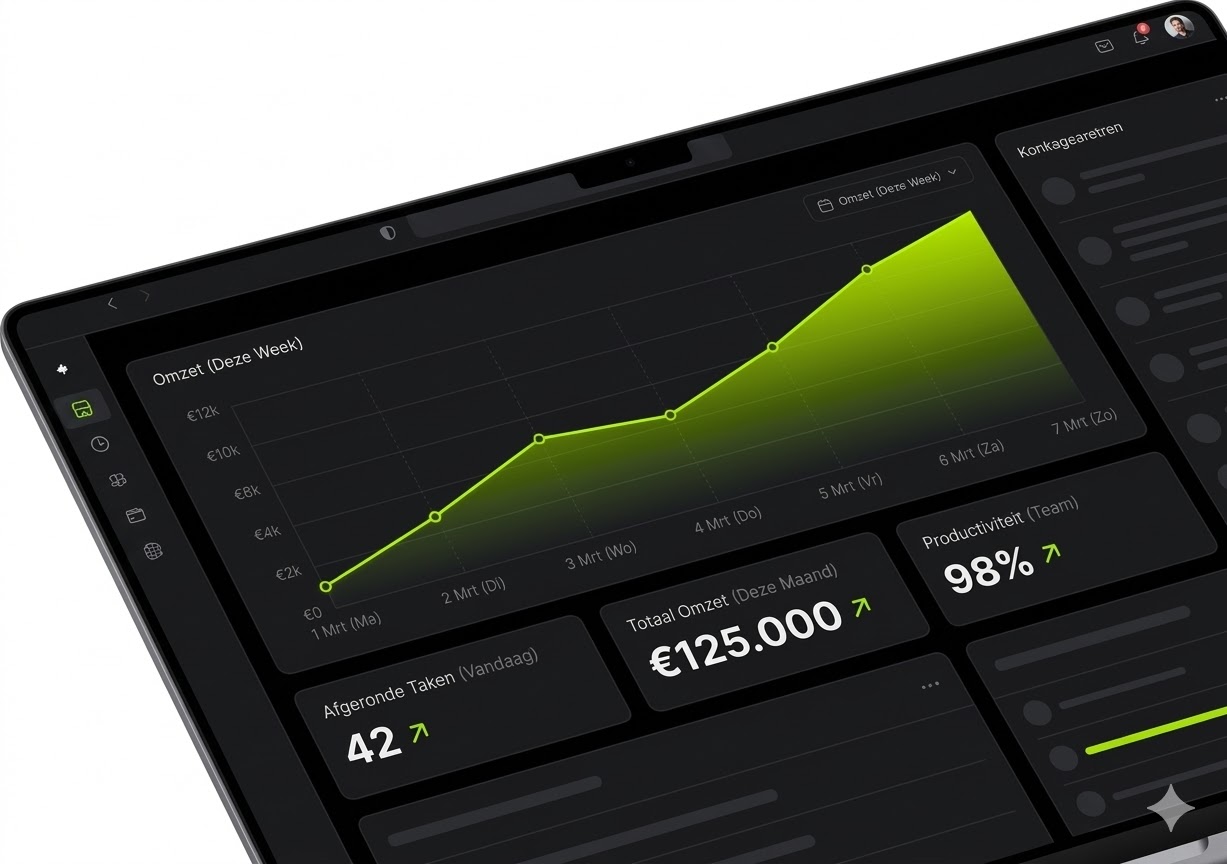Venius Dashboard - Real-time omzet, taken en productiviteit overzicht