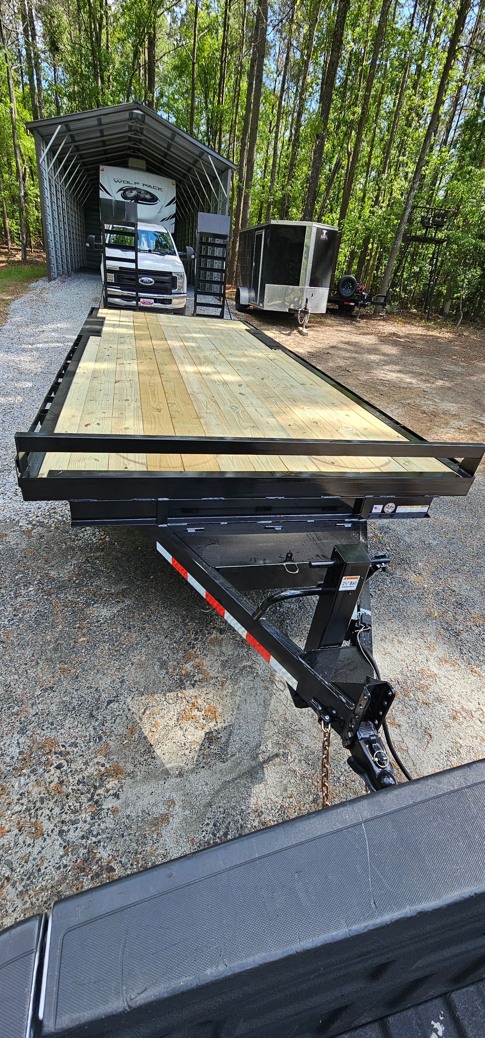 24ft Deckover Flatbed Trailer view 3