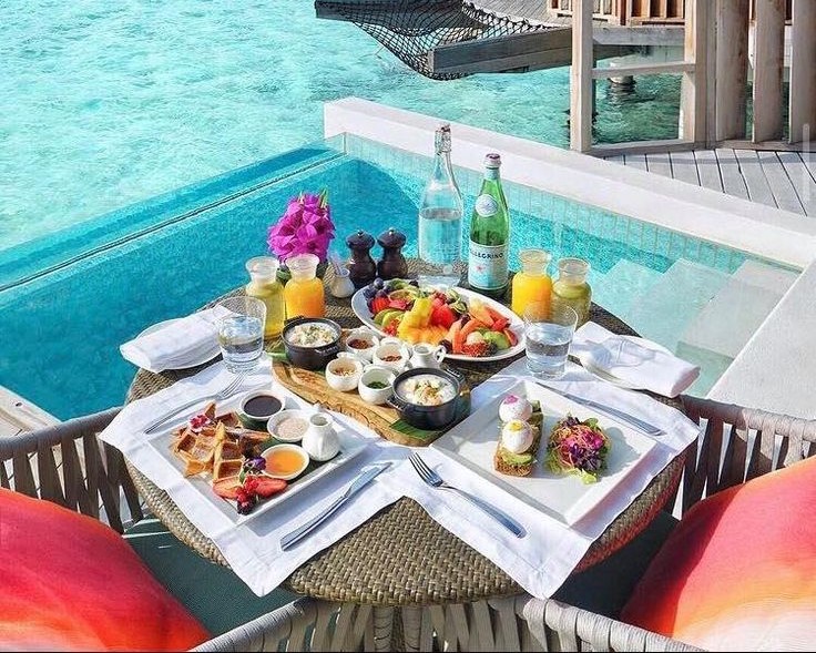 Desayuno en Maldivas