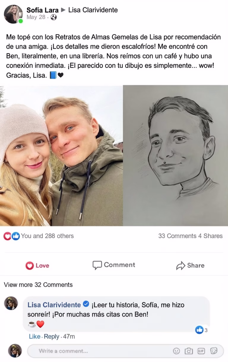 Testemunho com retrato de alma gemela 4