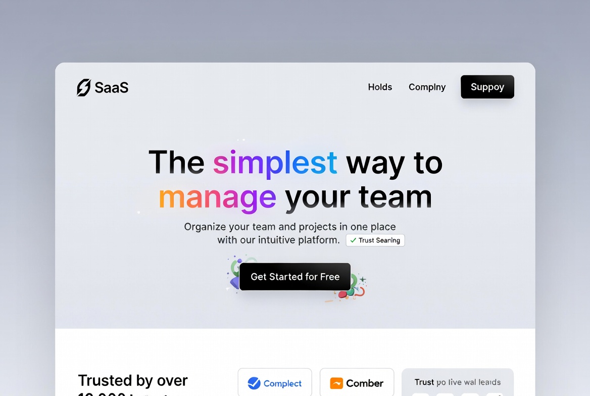 SaaS Landing Page - Team Management Platform