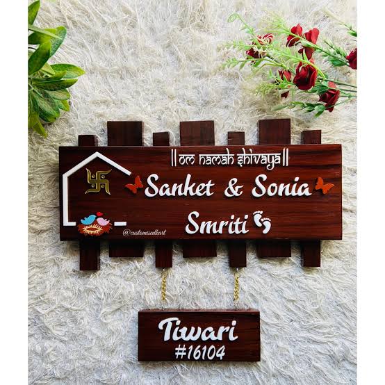 Om Namah Shivaya House Shape Board