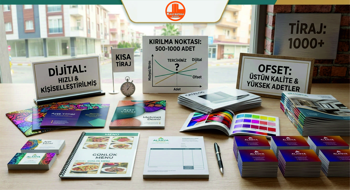 Dijital baskı vs Ofset baskı karşılaştırması - tiraj, kalite ve teknoloji