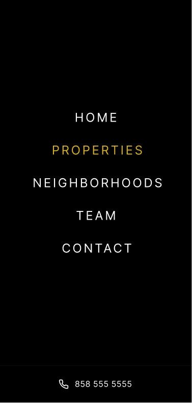 Mobile navigation menu