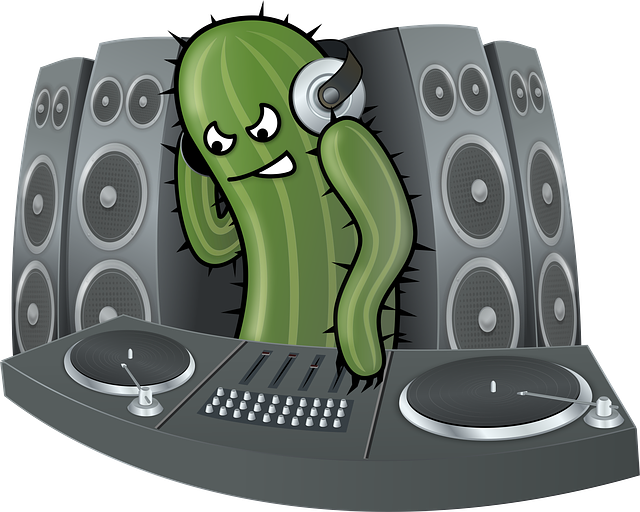 DJ Cactus Clipart