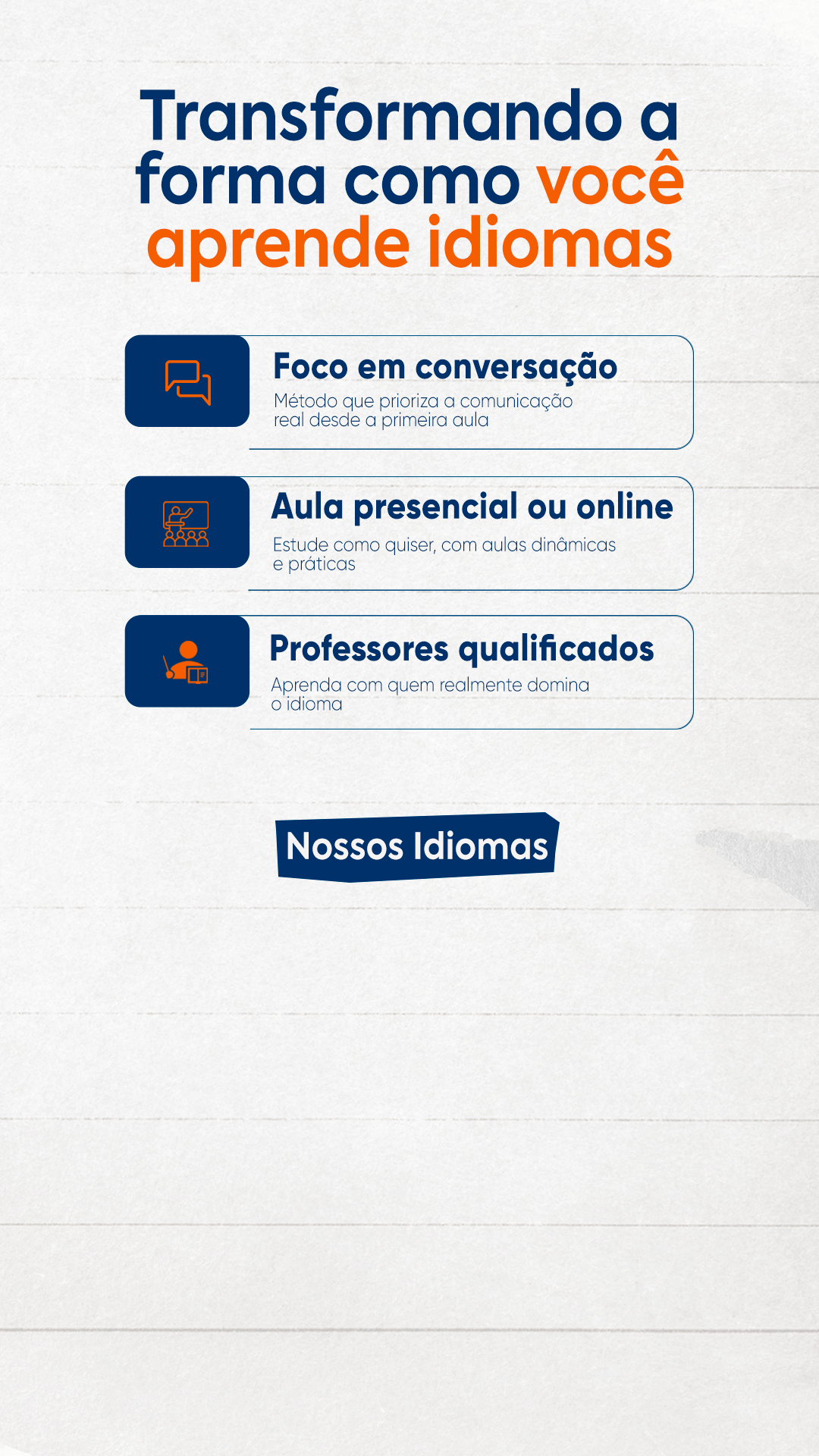Cursos de Inglês e Espanhol - Transformando a forma como você aprende idiomas