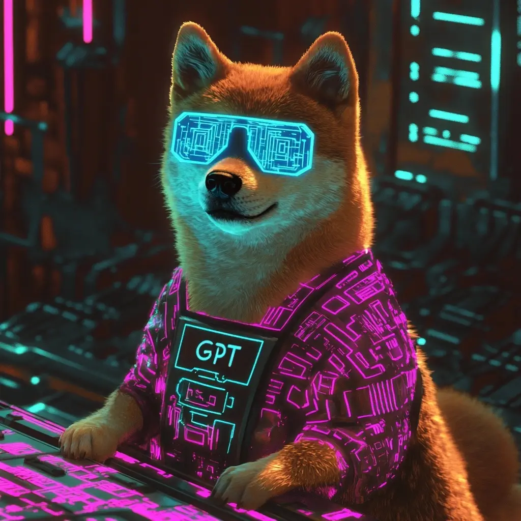 DogeGPT - AI powered Doge with futuristic glasses