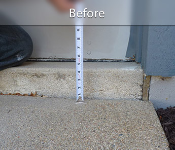 Doorway Step Correction - Before