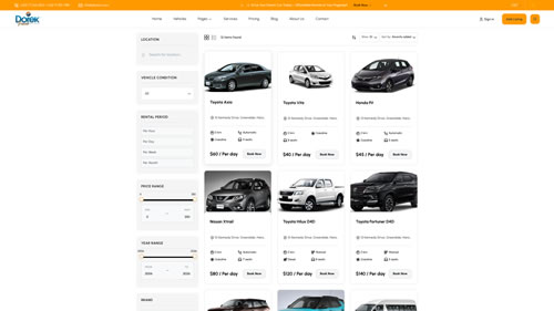 Dorek Vehicle Marketplace - Professional project mockup showing real product interface