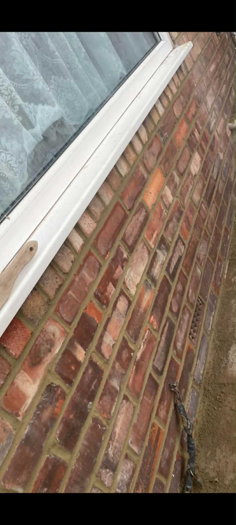 Completed brick restoration work on a residential property