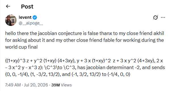 Claude Fable Jacobian conjecture