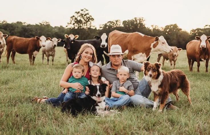 Multi-generational family on farm representing community and heritage