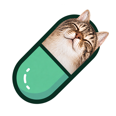 The smiling PILLCATE mascot