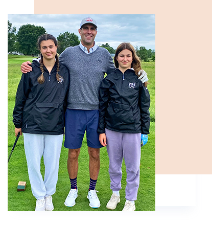 Dr. Makay enjoying a day on the golf course with his children
