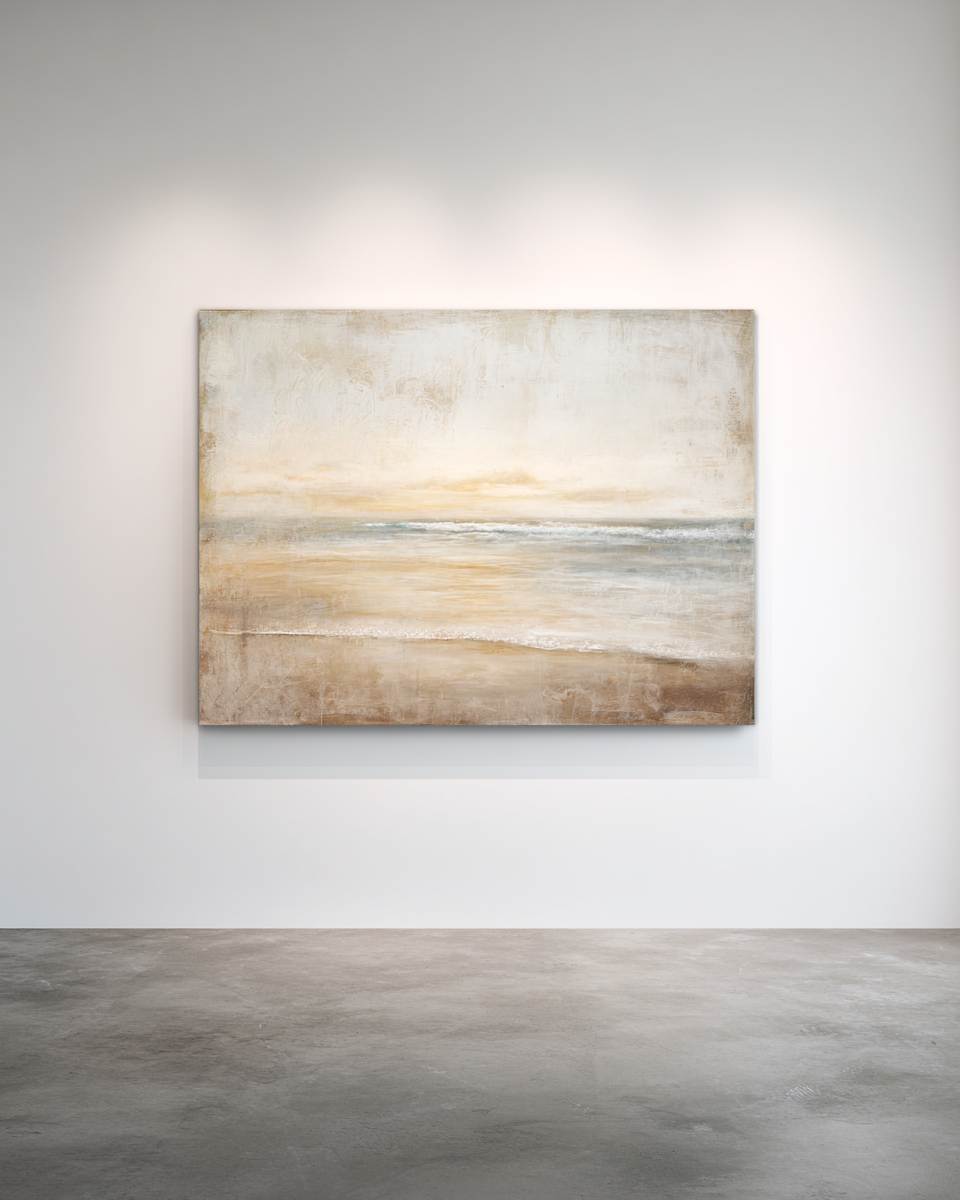 Amber Surf II - Golden amber light with soft horizon and sand beach