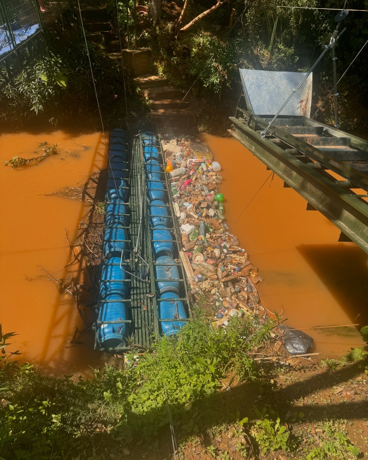 Ecobarreira em funcionamento