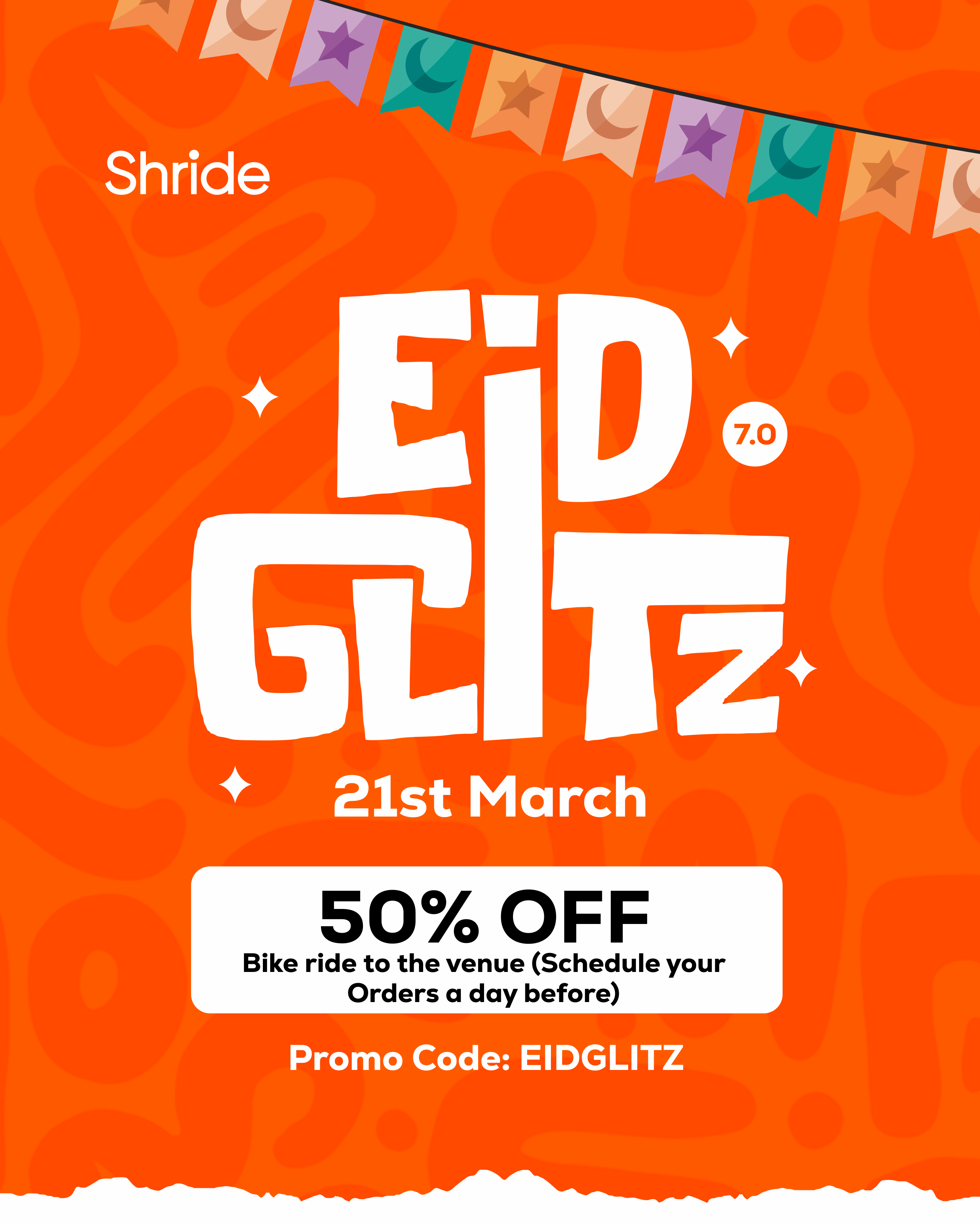 Shride EidGlitz 50% Off Promotion