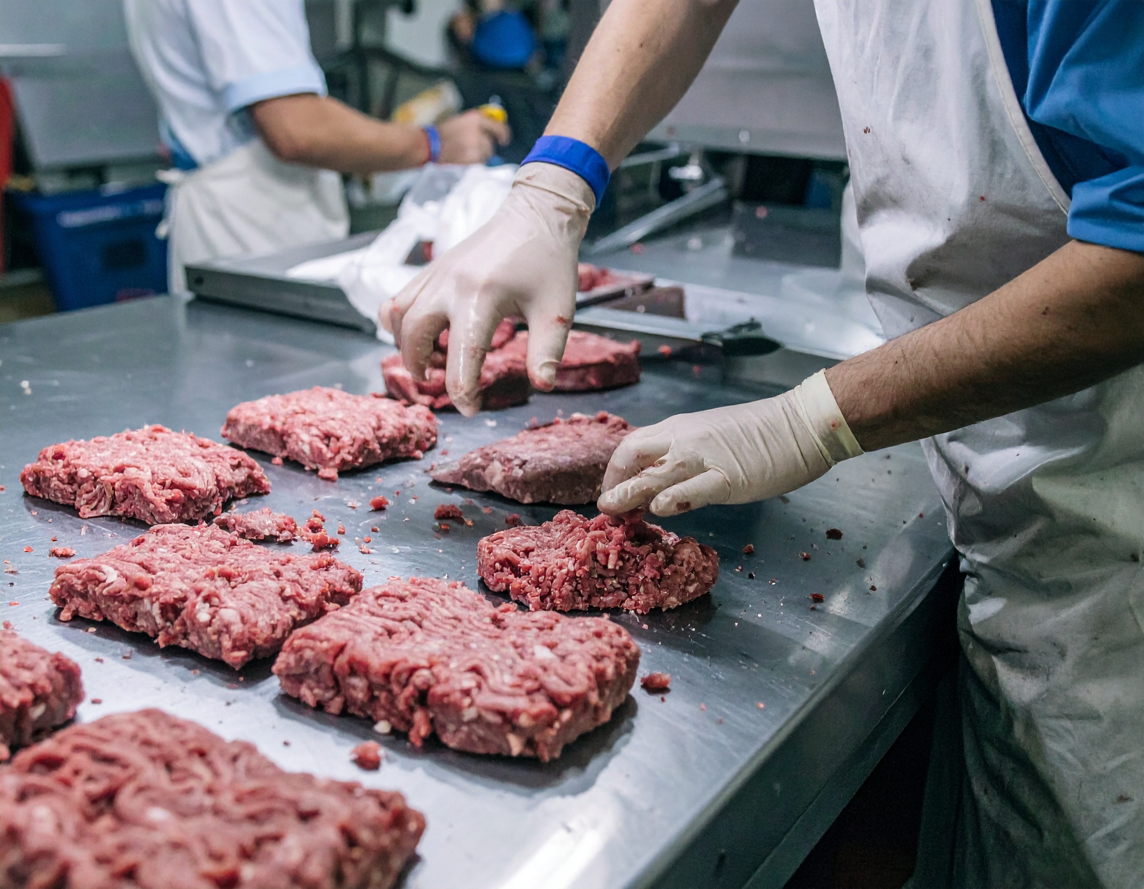 Preparación de hamburguesas de carne molida