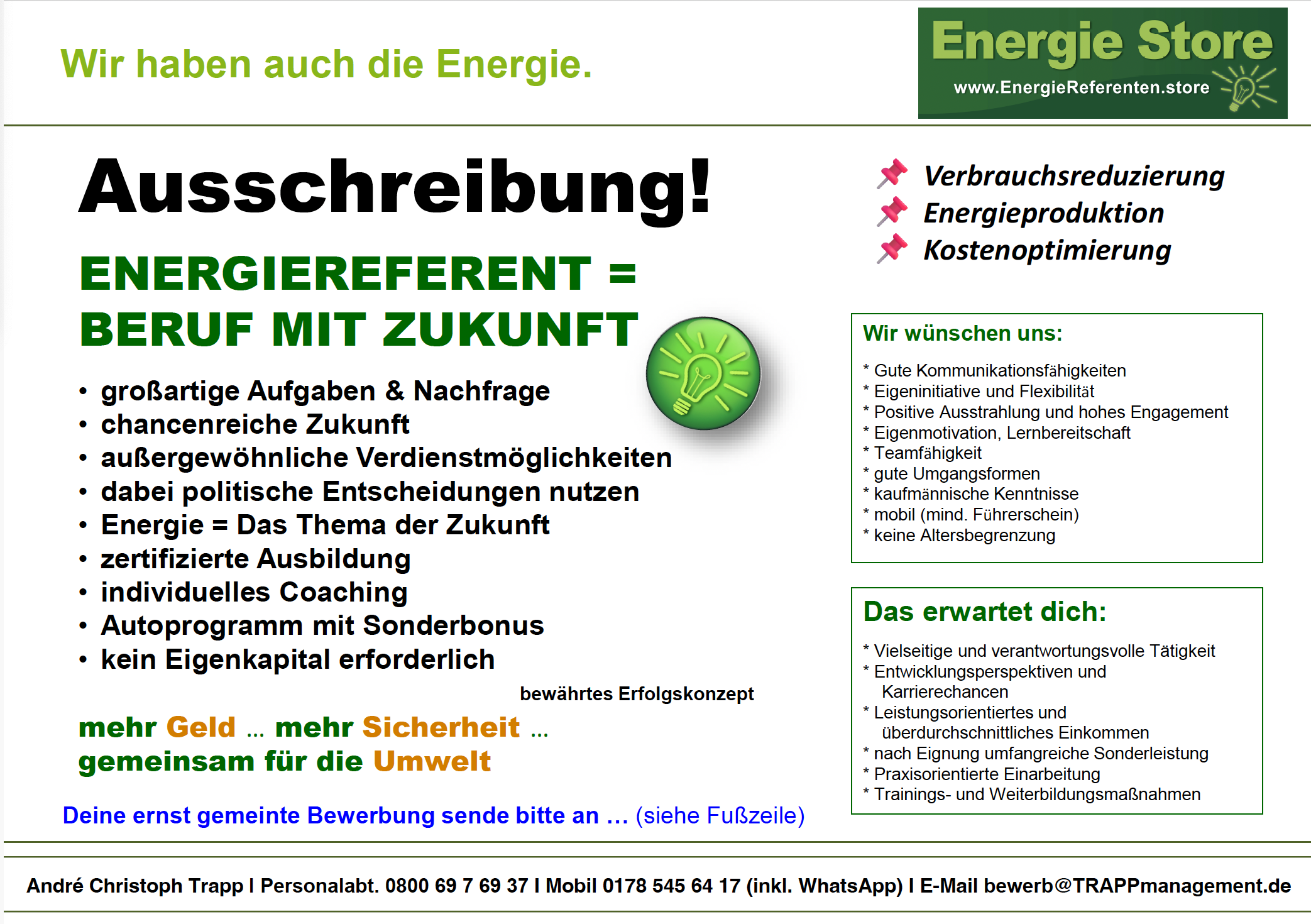 Energie Store – Energiereferent (m/w/d)
