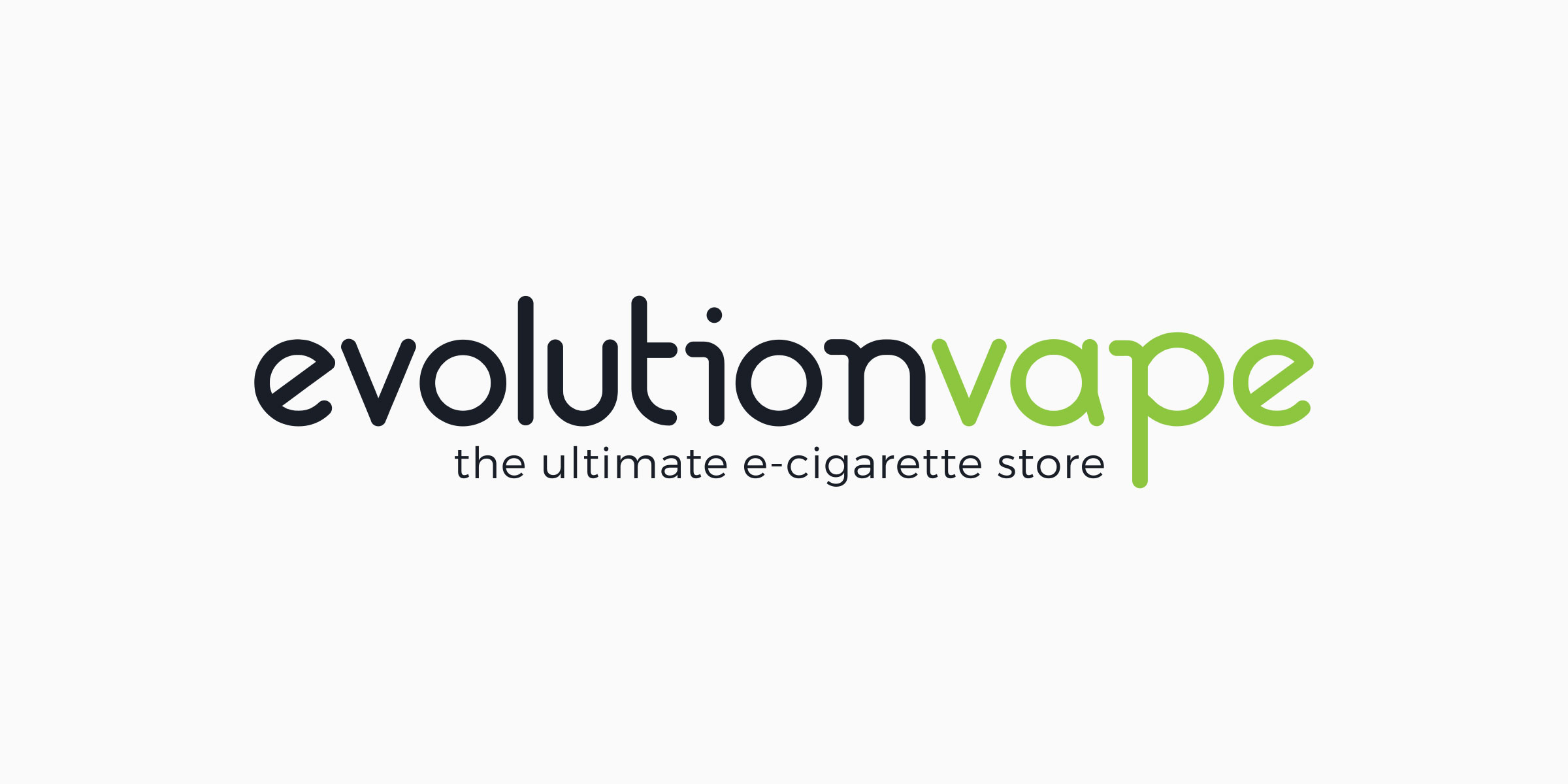 The Evolutionvape logo and tagline "the ultimate e-cigarette store" on a light background