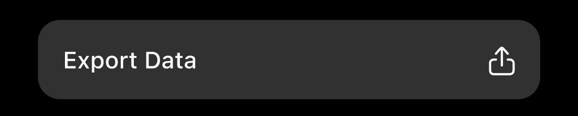 Export Data button row with upload icon