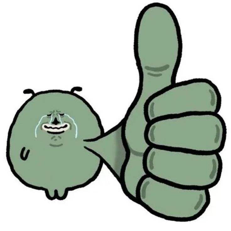 Gobonga thumbs up crying