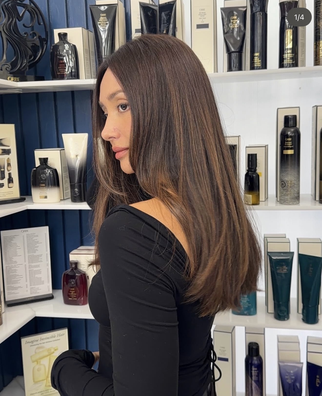 Beautiful brunette balayage hair transformation by Sabrina Beltrano
